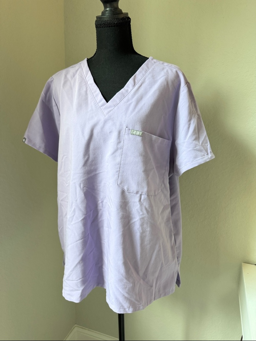 Figs Lavender V-Neck Medical Scrub Top